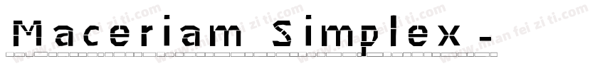 Maceriam Simplex字体转换